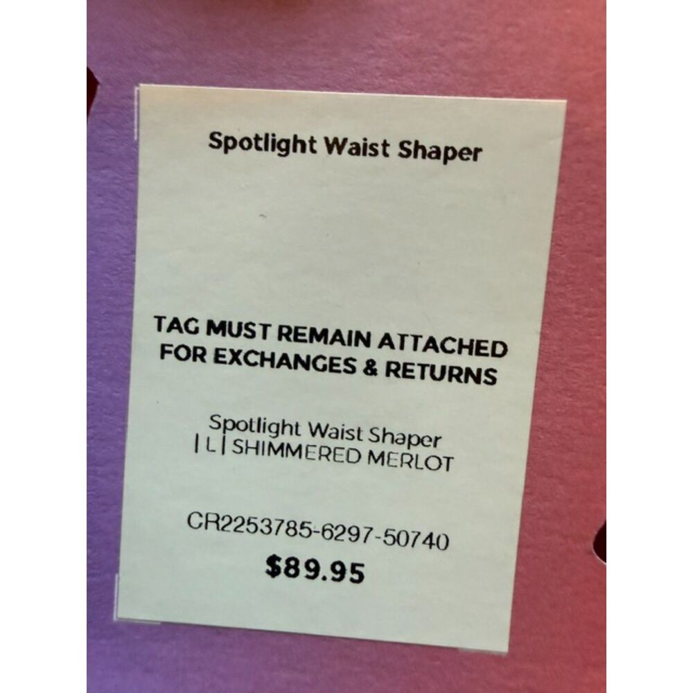 Yitty Spotlight Waist Shaper NWT Shimmered Merlot Large - Picture 4 of 4